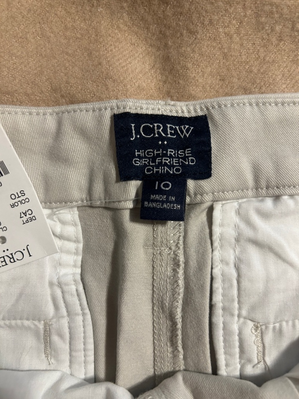 J. Crew high rise girlfriend chino light tan 10 - Picture 2 of 8